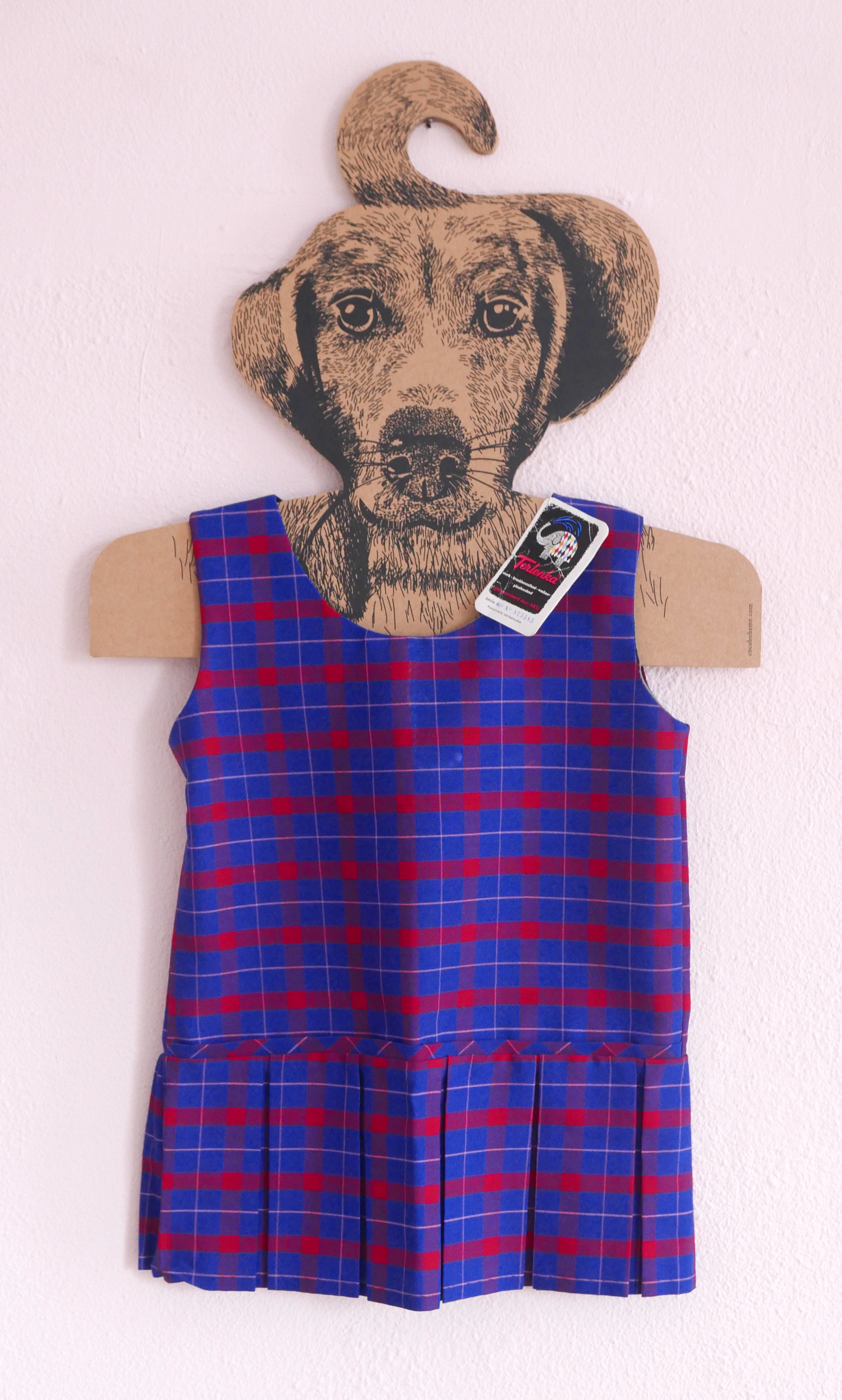 Geruite Terlenka kinderjurk uit de jaren zestig