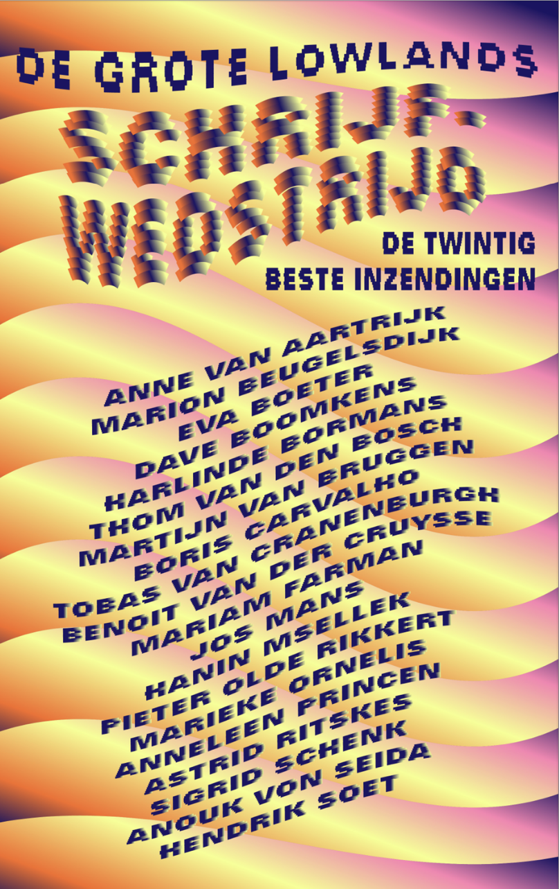 De cover van het Ezine van De grote Schrijfwedstrijd met de twintig beste inzendingen. 